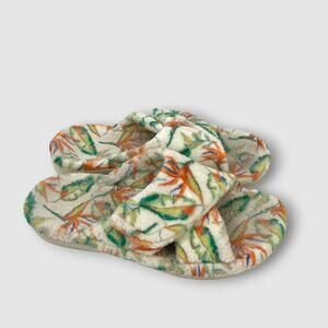 Vionic Relax Floral Terry Crossband Slippers Size 10